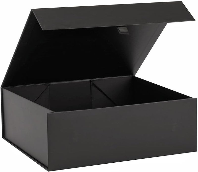 PLINJOY Black Gift Box Large 13.5x11.8x4.7 Inches, Black Gift Boxes for Presents with Magnetic Closure Lid, Luxury Gift Box Rectangle Collapsible Boxes for Gift Packaging - Image 1